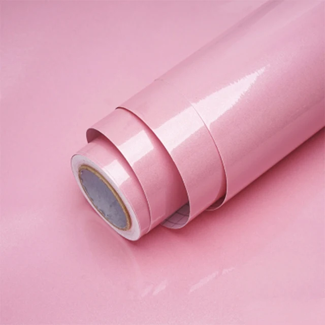 Shiny Pink Глянцевая мраморная контактная Бумага Мебель Настольный шкаф дверь наклейки съемный самоклеющиеся виниловые обои ПВХ водонепроницаемая пленка - Цвет: Shiny Pink