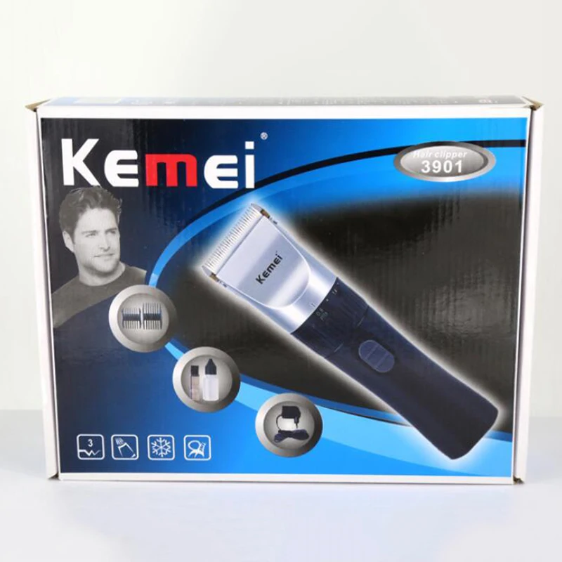 Original Kemei 3901 Professional Rechargeable Electric Haircut Machine for Men Hair Clipper Cordless Trimmer | Бытовая техника