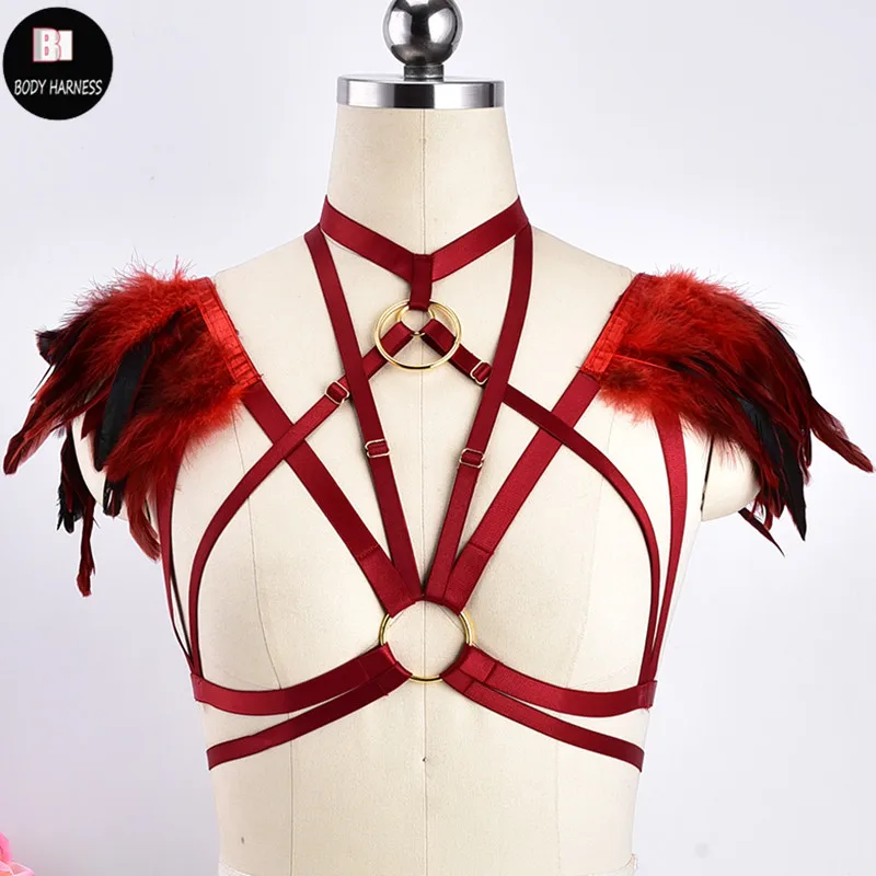 Свадебные Крылья искусственное сексуальное тело портупея женские эполеты