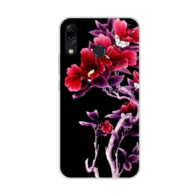 Чехол для Asus Zenfone 5 ZE620KL, силиконовая Мягкая задняя крышка из ТПУ с цветочным рисунком для Asus Zenfone 5Z ZS620KL, чехлы для телефонов