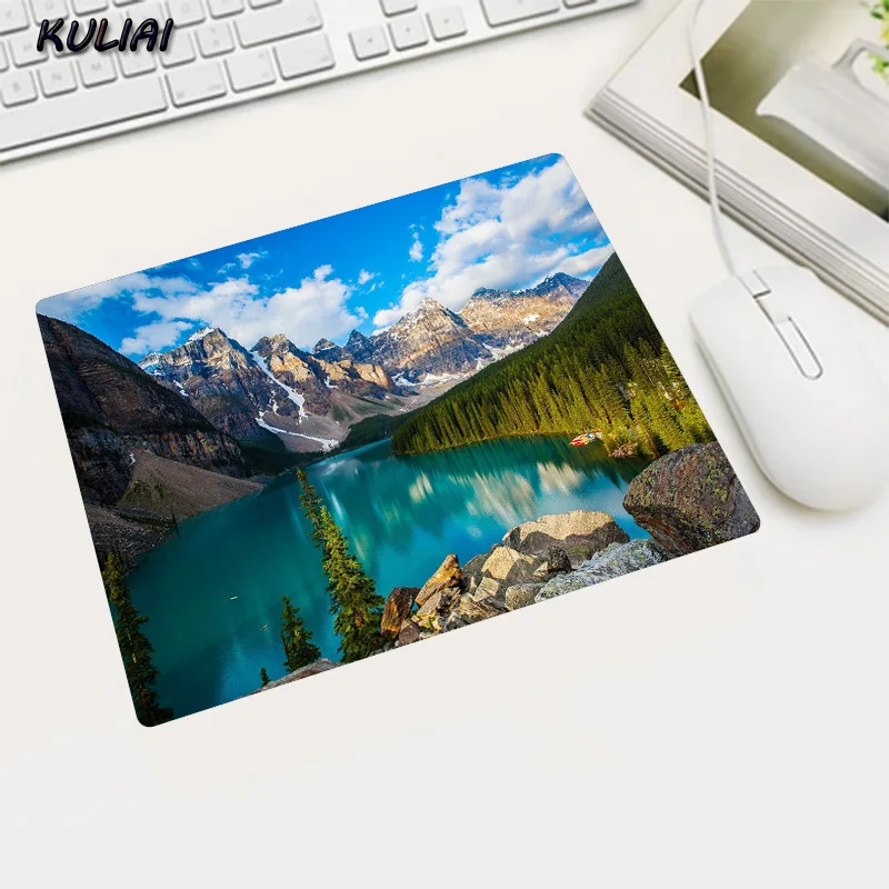 XGZ свежие пейзажи обои Коврик для мыши 22X18 см Нескользящая моющаяся подходит для дома, компьютера, офиса, может быть для подарков