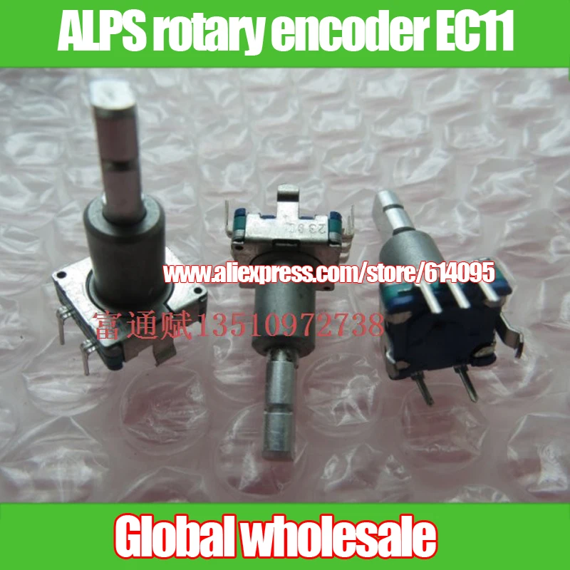 2pcs ALPS rotary pulse encoder EC11 / code switch with 30 bit 15 21 fine handle | Электронные компоненты и