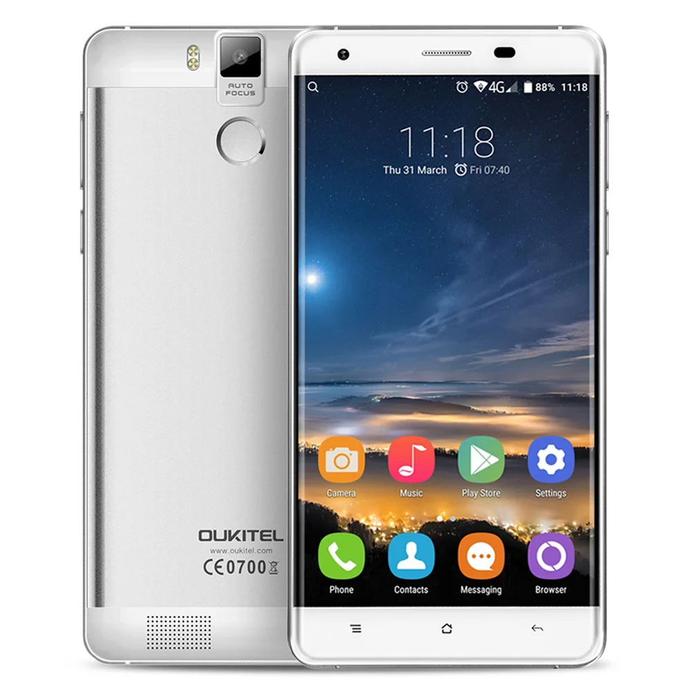 6000 мАч Oukitel K6000 Pro 4 г LTE Смартфон Android 6.0 MTK6753 Octa core 3 ГБ + 32 16MP 5.5 &quot1920*1080 отпечатков