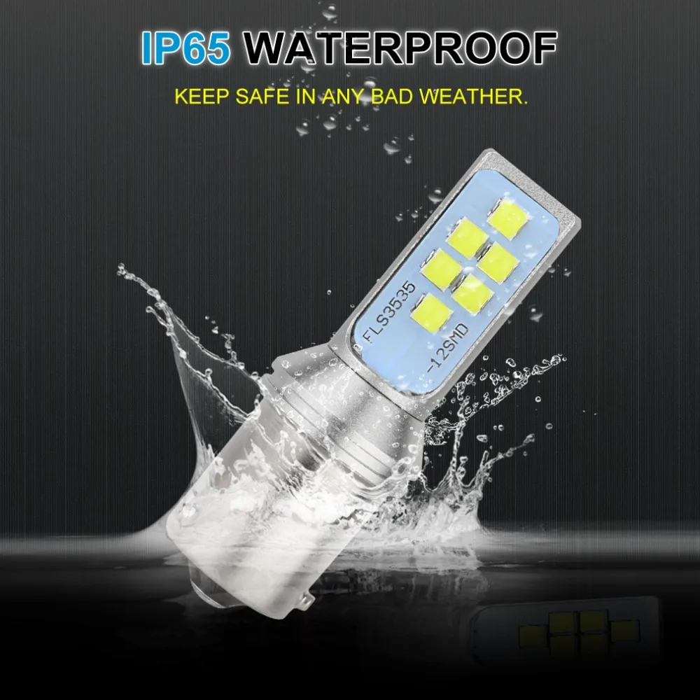 2Pcs 1156 BAU15S PY21W LED Bulb 12 3535SMD 6000K White Yellow Amber Red Car Turn Signal Lamp Brake Tail Light Auto 12V | Автомобили и