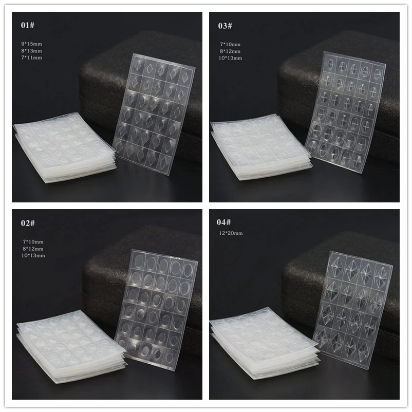 Прозрачные полые пластиковые наклейки для ногтевого дизайна 4 вида 3D