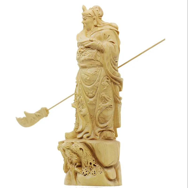 WSHYUFEI листовка boxwood резьба по дереву ручные украшения ювелирные изделия Guan Gongwu Бог