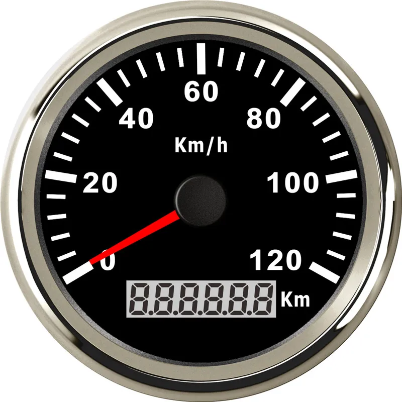 BS 120KMH 85 мм 120KMH gps Спидометр Одометр Водонепроницаемый IP67 датчик нержавеющей 316L ободок 12 в 24 В подходит для морской лодки автомобиля с подсветкой - Цвет: BS 120KMH