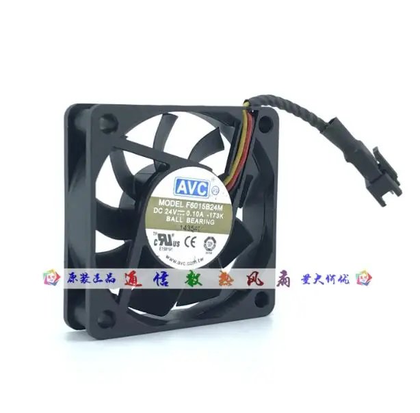 AVC F6015B24M 173 к DC 24V 0.10A 60x60x15 мм 3 провода Сервер вентилятор охлаждения|Кулеры и