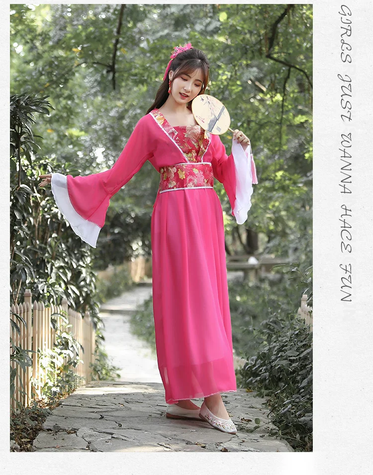 Специальное предложение Новое поступление полиэстер китайский Hanfu древний китайский костюм сказочной принцессы Tanabata