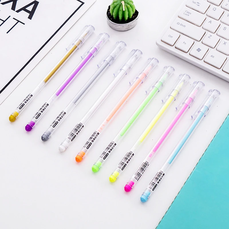1 шт. Новые Красивые вручную учетной записи ручка 9 Цвет Doodling Полный иглы Перо