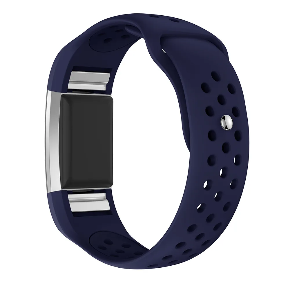 Силиконовый ремешок браслет для Fitbit Charge 2 сменный резиновый часов дышащие