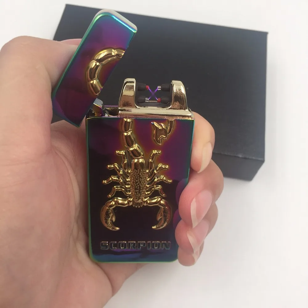 Новейшая электронная Usb зарядка двойная дуговая Зажигалка плазменный электронный импульсный Зажигалка китайский Дракон Форма зажигалка