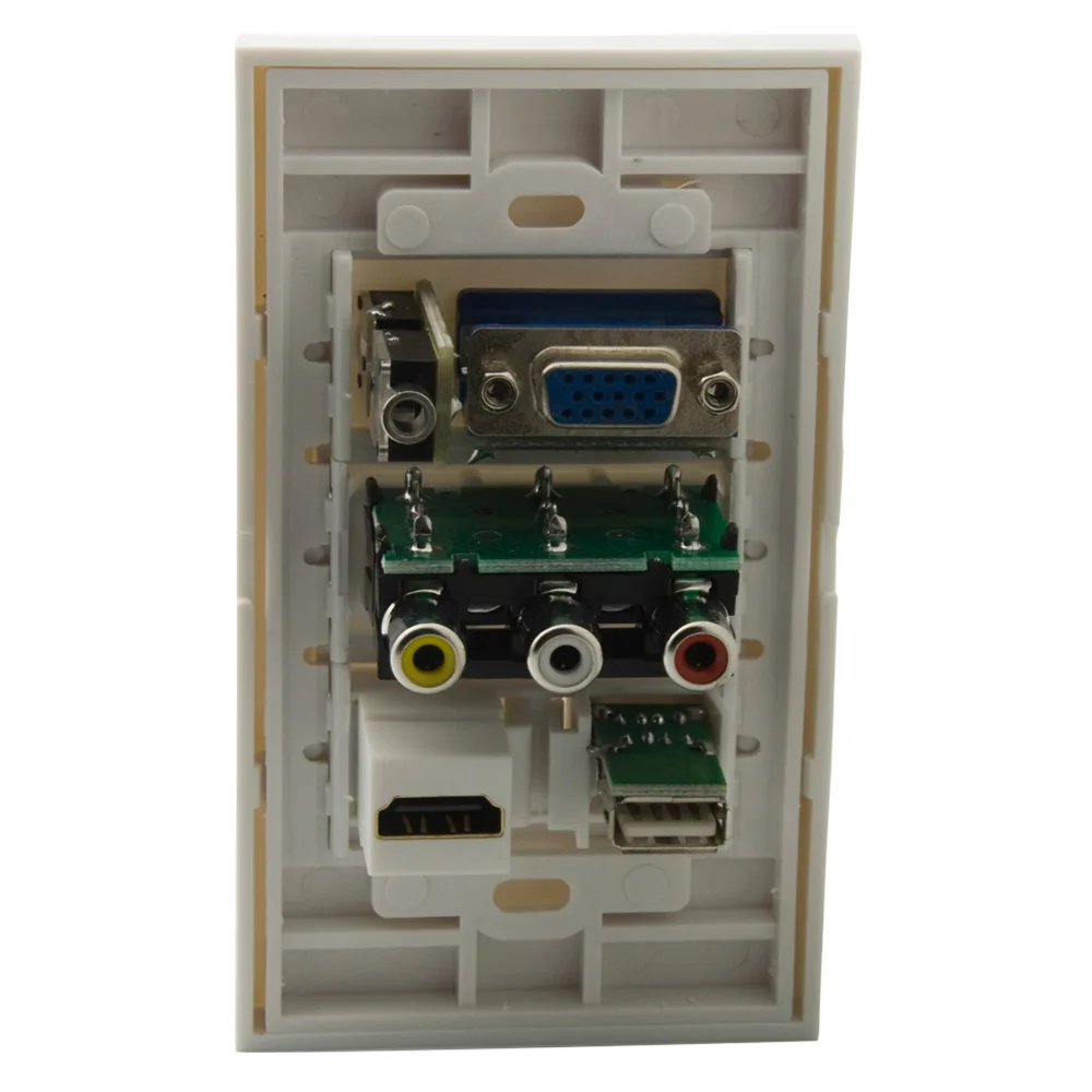 120X70 настенная пластина с VGA 3 5 мм аудио 3RCA HDMI USB поддержка DIY|Удлинители