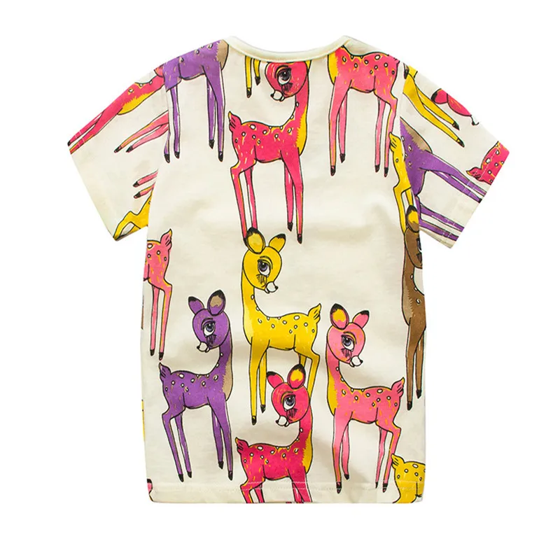 jumping meters New Summer Baby Girls Bees Print animals hot selling children Tops Kids Toddler Short Sleeve T-shirts brand Tees |