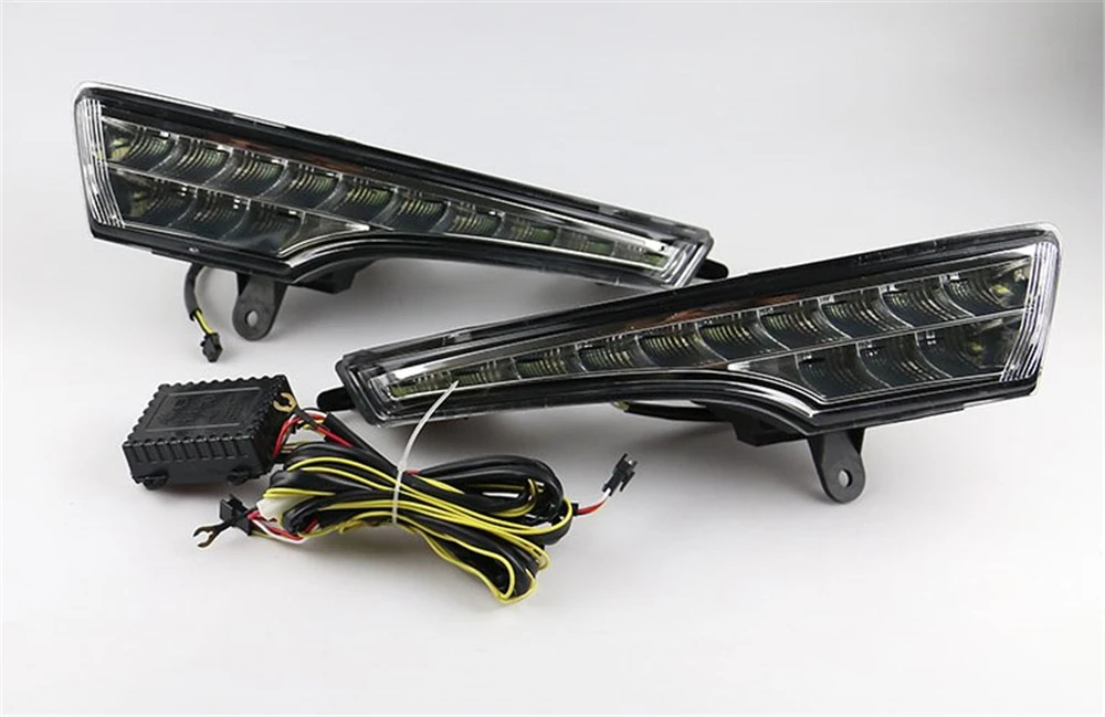 1 пара, Автомобильный светодиодный DRL дневные ходовые огни для Nissan Altima Teana 2013, лампа, бампер, противотуманный светильник, лампа для стайлинга вождения