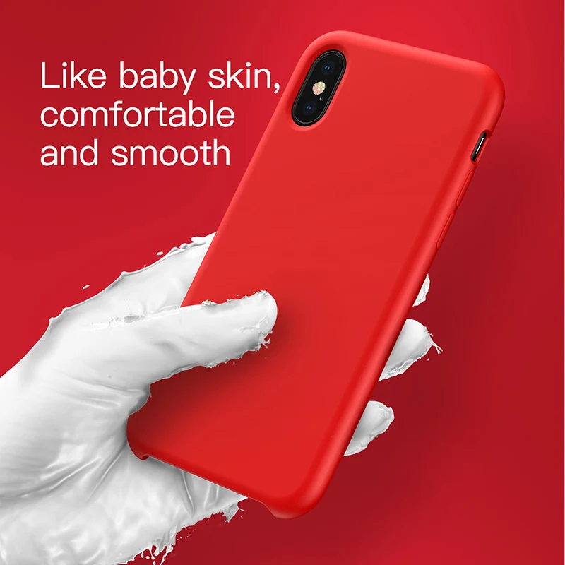 Baseus чехол для телефона для iPhone XS Max XR Capinhas роскошный жидкий силиконовый чехол для iPhone XSMax XR Funda Bumper Coque