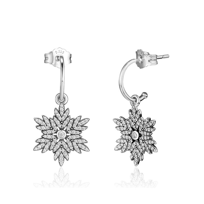 

Sparkling Ear of Wheat Drop Earrings with Clear CZ 100% 925 Sterling-Silver-Jewelry Free Shipping