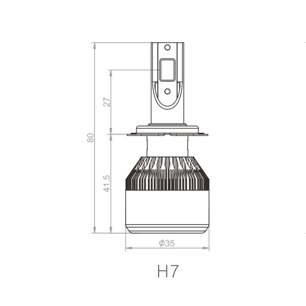 Safego 1 комплект H7 72 Вт COB светодиодный автомобильный головной светильник 7600LM налобный светодиодный головной светильник для универсального автомобиля светодиодный головной светильник противотуманный светильник 12 В
