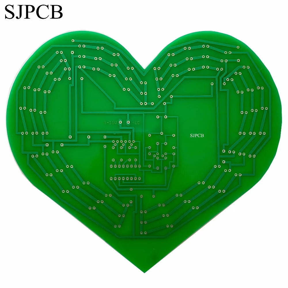 SJPCB PCB прототип односторонний 1 слой изготовления формы сердца освещения LED доска |