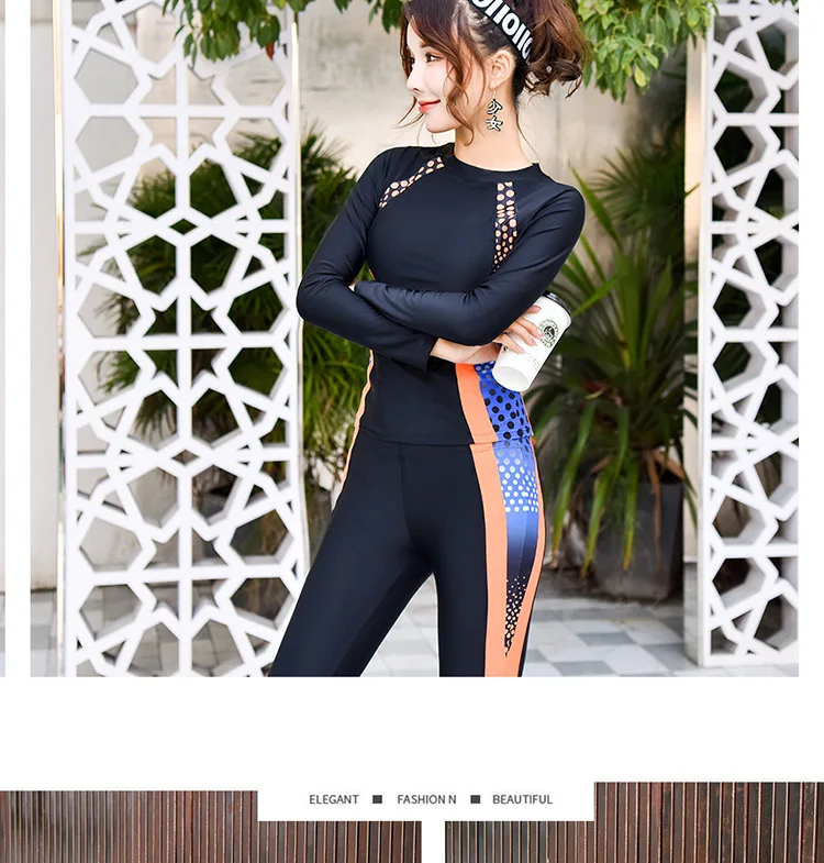 Rashguard женский танкини купальник закрытый Рашгард длинные штаны женский купальник для серфинга плюс размер женский купальный пляжный костюм рубашка Подростковая