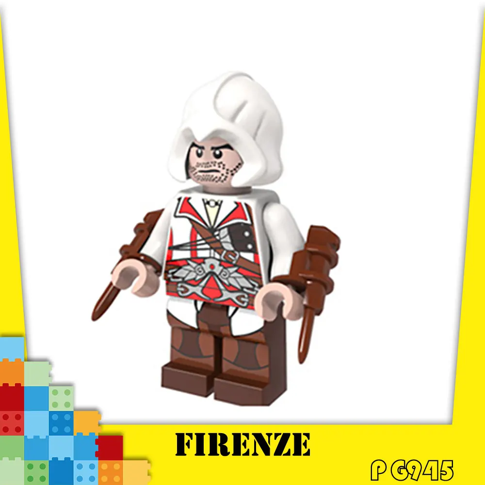 Одна распродажа ASSASSIN Ezio Auditore Da фигурки для конструктора Кирпичи игрушки Дети