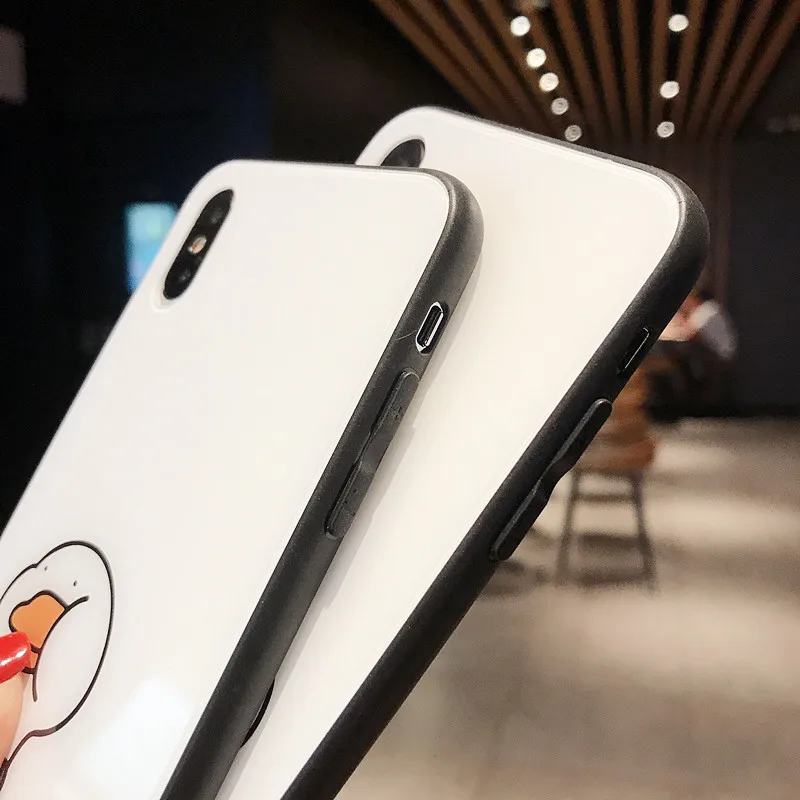 Ультратонкий стеклянный чехол для Apple iPhone 6 7 8 6S Plus 7Plus 8Plus X XS XR Xsmax|Чехлы-накладки| |