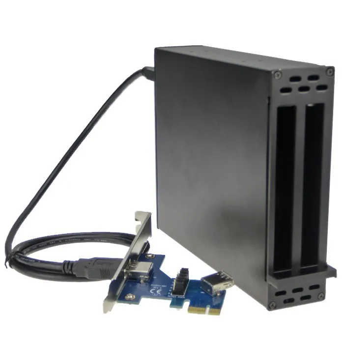 PCI-e x1 до 2 PCI 32 бит адаптер переходная Карта звуковая карта сетевая Видеокарта