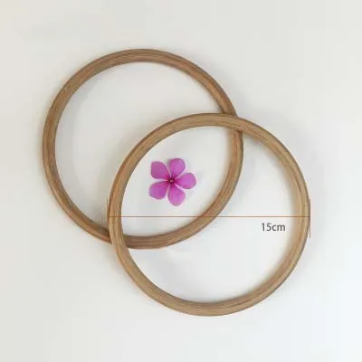 15cm camel 5 пар = 10 штук, 3 цвета 12 см 13 см 15 см 19 см из бамбука круглое кольцо вязаная сумка сумочка ручка, Женский кошелек сварной Круг Ручка - Цвет: 15cm camel