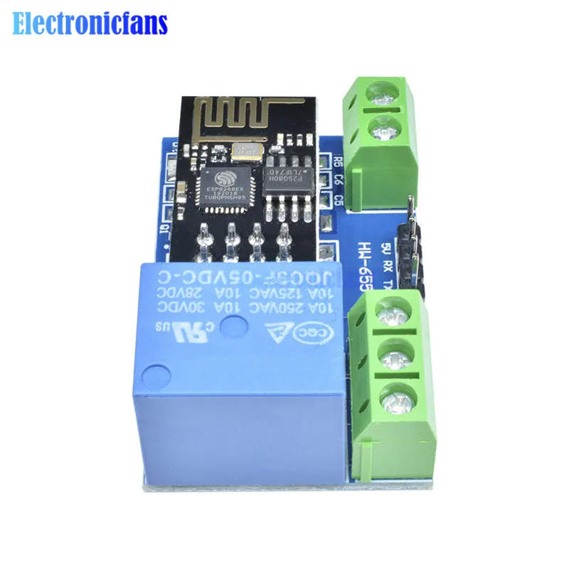 Релейный модуль ESP8266 5 В Wi-Fi для умного дома с дистанционным управлением телефона