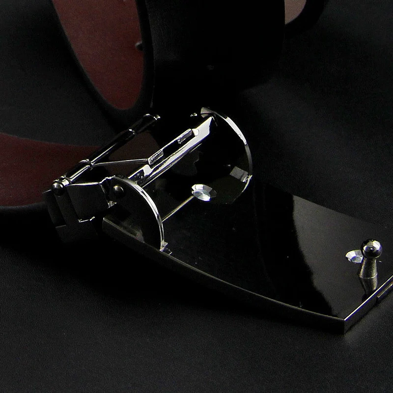 Мужской кожаный ремень модный гладкий с пряжкой бесплатная доставка|smooth buckle belt|men