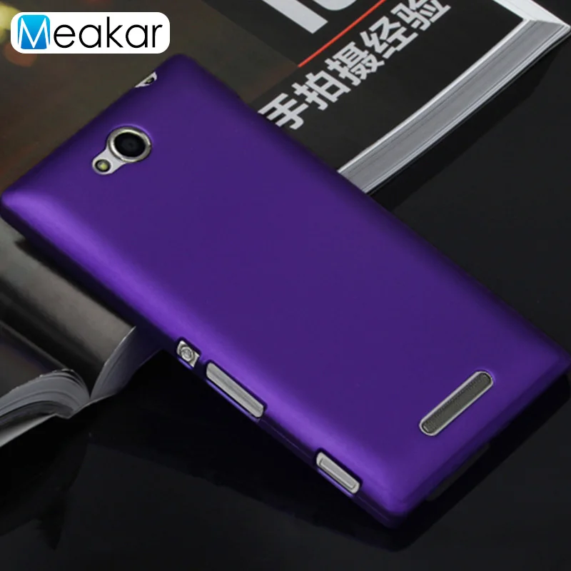 purple Матовая Пластик Coque 5.0For sony Xperia C2305 чехол для sony Xperia C2305 C двойной S39H телефона чехол-лента на заднюю панель - Цвет: purple