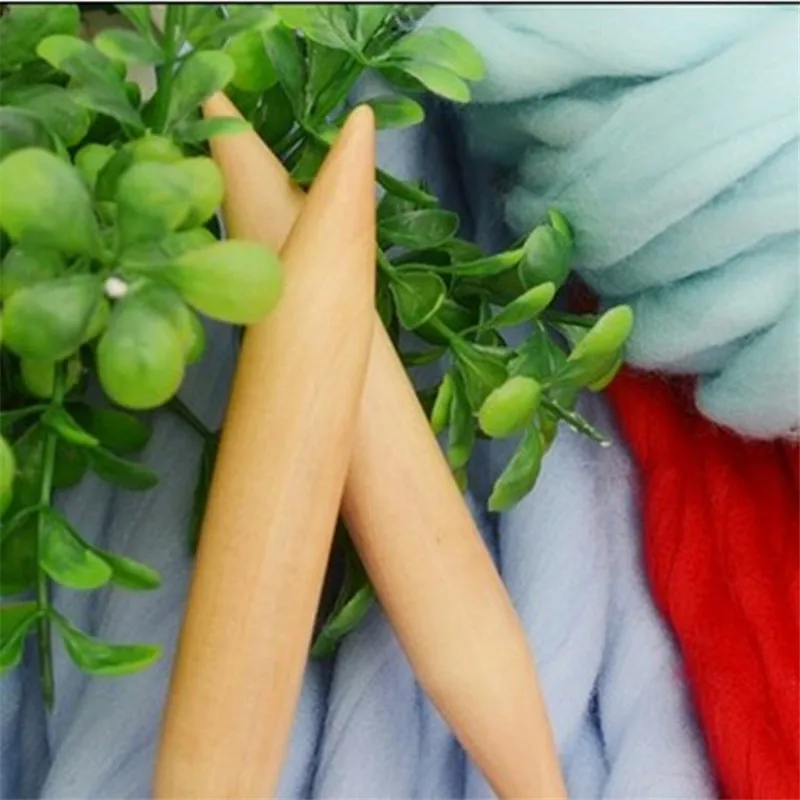

20mm Bamboo Knitting Needles for Thick Yarn Sewing Tools Knitting Accessory