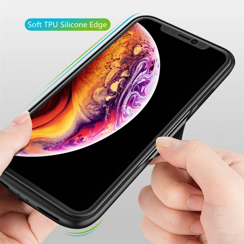 KQJYS, внешний аккумулятор, задняя крышка, ультра тонкий, для iPhone XS Max, XR, портативный, задняя крышка, зарядное устройство, чехол для iPhone X, XS, чехол для питания
