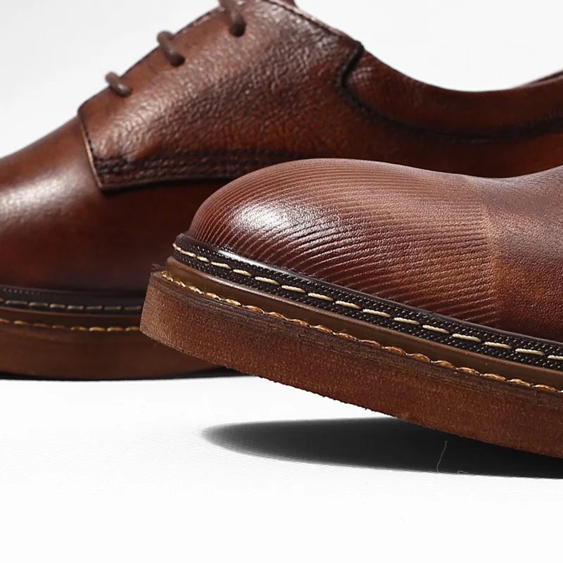 Винтажная обувь ручной работы из воловьей кожи классические мужские оксфорды с