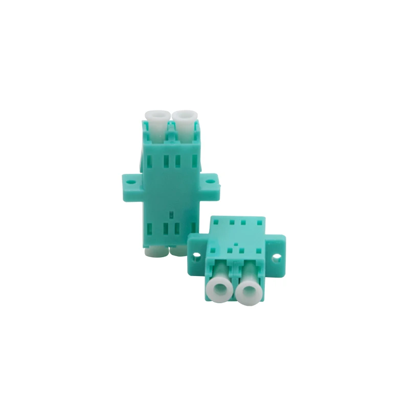 

50PCS LC UPC OM3 Duplex Singlemode Plastic Fiber Optic Adapter LC UPC OM3 10GE Fiber flange coupler