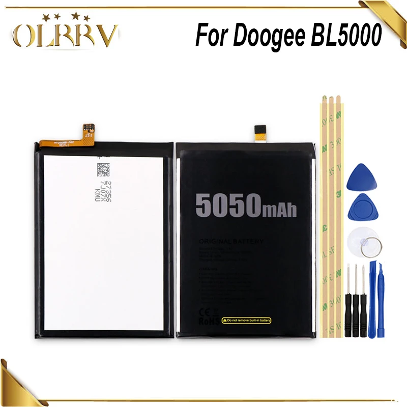 

OLRRV 5050mAh High Capacity Battery for Doogee BL5000 High Quality mobile phone Battery +Tools For Doogee BL5000