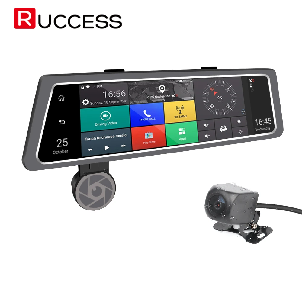 Ruccess mx1 10 &quotСенсорный экран Зеркало заднего вида Видеорегистраторы для