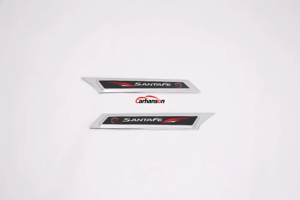 Автомобильные аксессуары для hyundai Santa fe боковой знак Santa Fe Авто Стайлинг наклейка хром углеродное волокно боковой знак крыло Emble