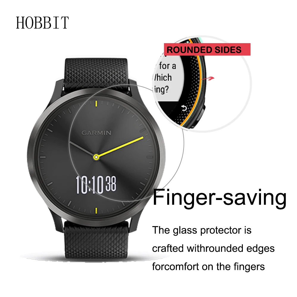 2 упаковки для Garmin Vivomove HR 0,3 мм 2.5D 9H защита экрана из закаленного стекла Ультрапрозрачная Защита от царапин для garmin