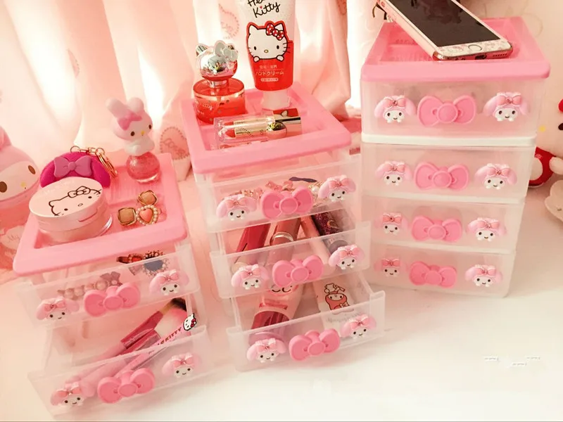 Новый многофункциональный ящик для хранения Hello Kitty Настольный 2/3 слойный