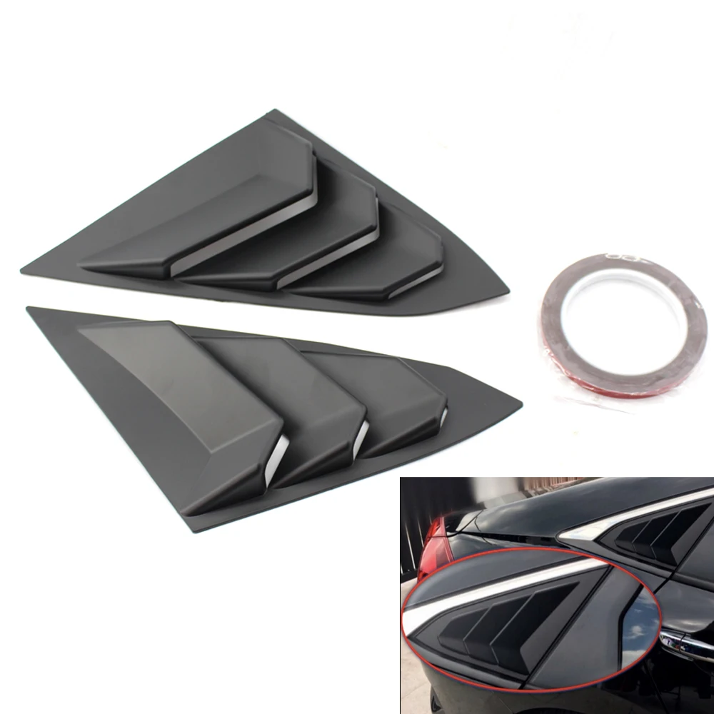 

Fit for Honda Civic 2016-2018 Matte Black Vent 1/4 Quarter Window Louver Cover