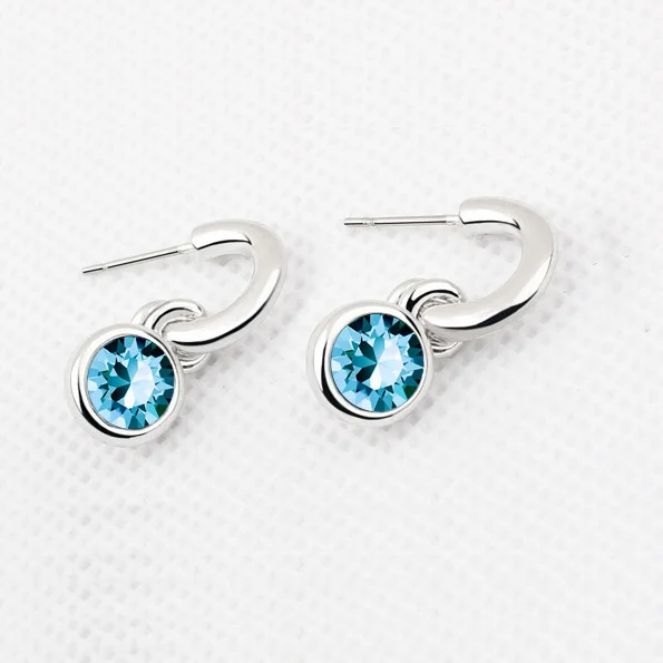 Модные ювелирные изделия кристаллы от Swarovski очаровательные серьги милые круглые