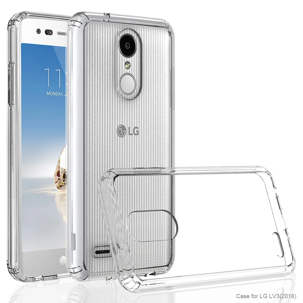 Ультра тонкий ТПУ Жесткий Назад Ясно чехол противоударный для LG aristo 2 X210MA/дань