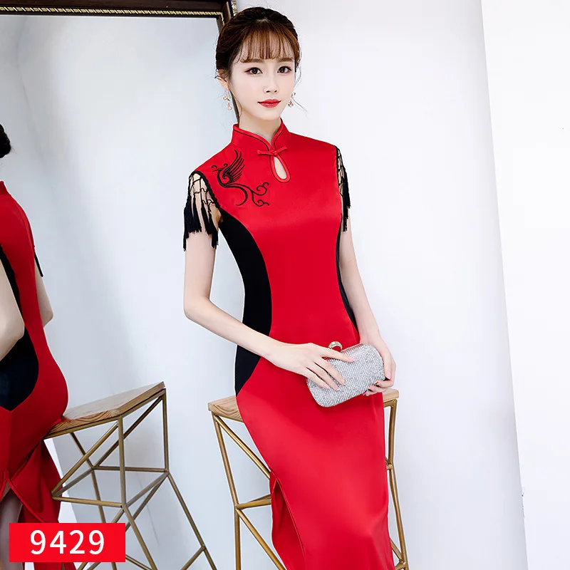 Узкое платье Ципао Китайский классический женский сексуальный тонкий Qipao