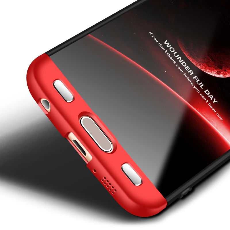 Для samsung S7 чехол S7 EDGE многоцветный чехол 360 полная защита корпуса Жесткий PC Черный capas для galaxy s7 S 7 задняя крышка
