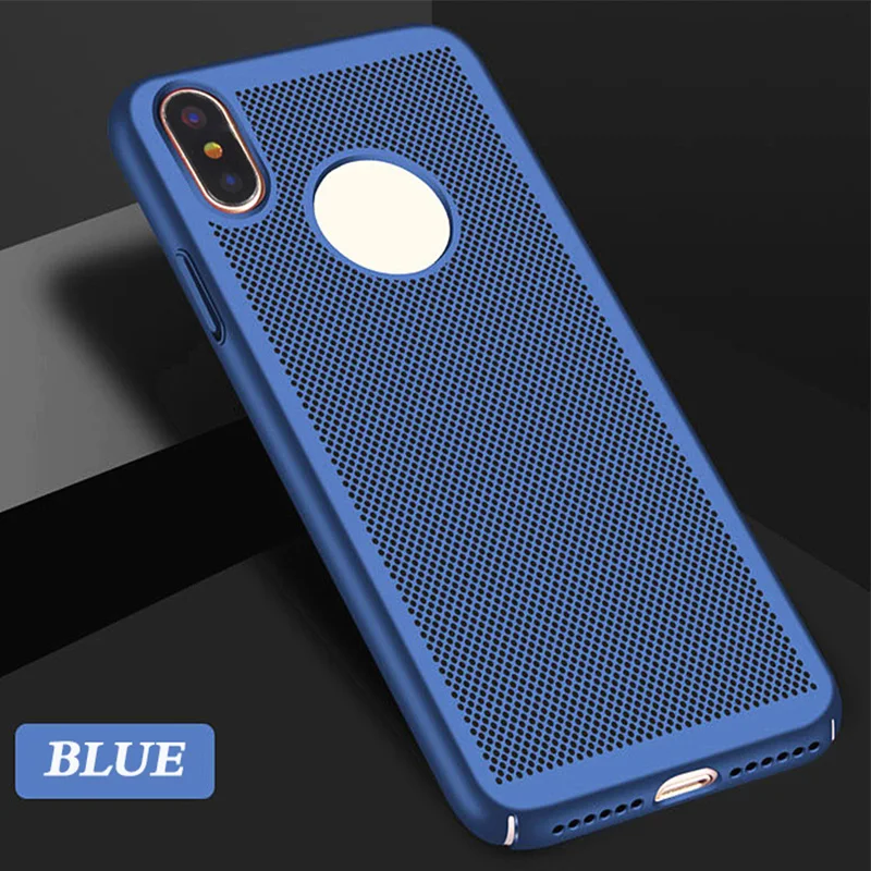 Hollow phone case for iphone X XR XS MAX breathable and lightweight 5 5S SE 6S 6 7 8 Plus Bling |