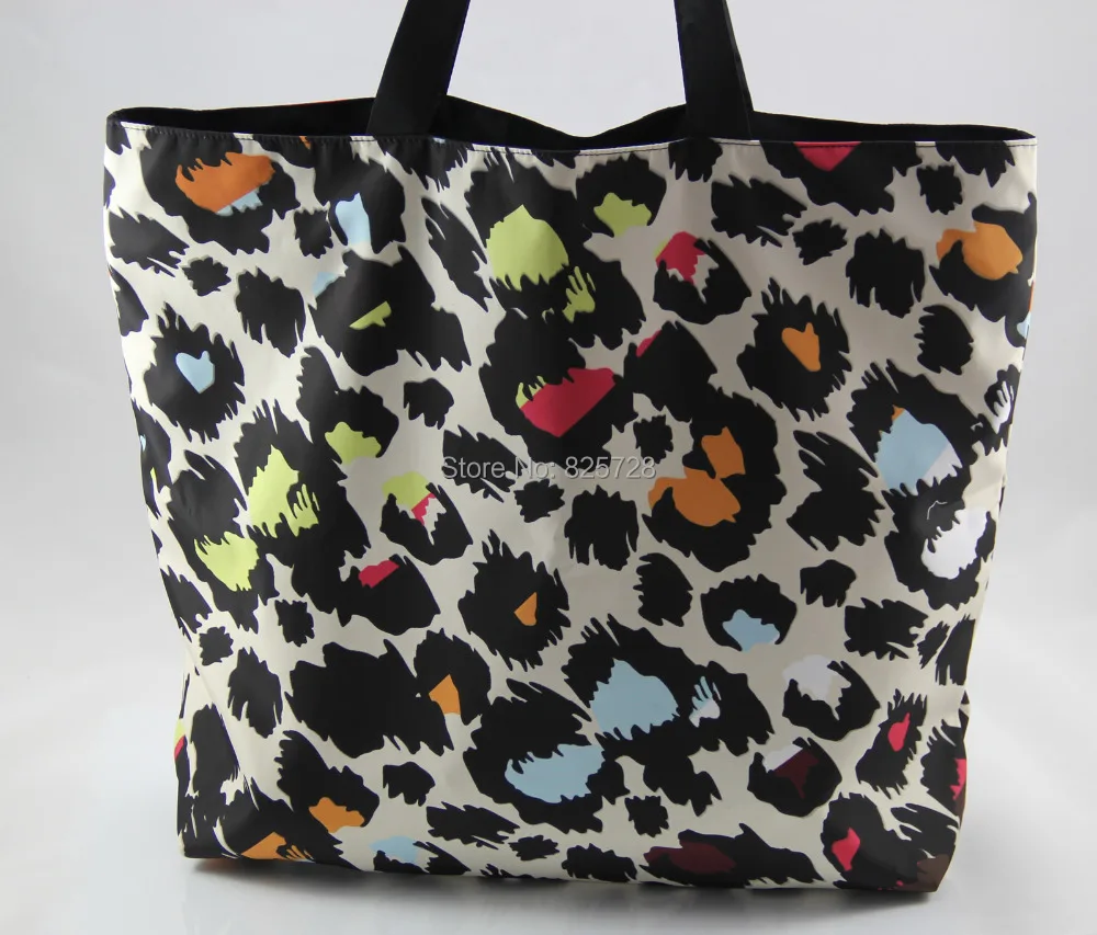 Красочные leopard дамы женская сумка шоппер Складная Zip плеча хозяйственная