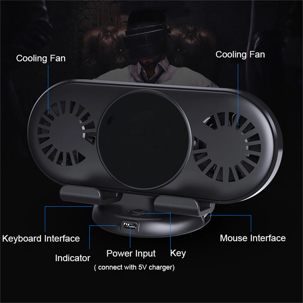 Конвертер Bluetooth для игровой клавиатуры и мыши iphone Android ipad PUBG контроллер радиатор