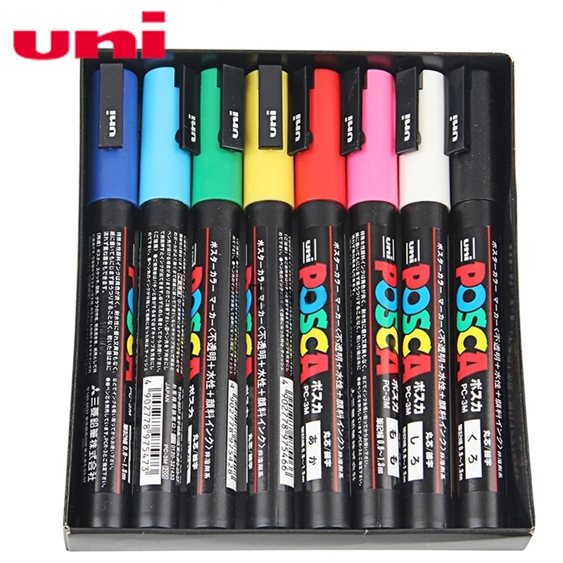 Чехол Uni Posca PC 3M Paint Marker Fine Tip 0.9mm 1.3mm 15 цветов|uni posca|posca uniuni paint |