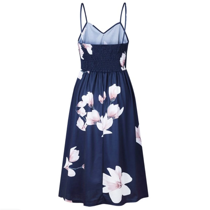 Новое летнее платье женское однотонное без рукавов ремни слинг Повседневное до